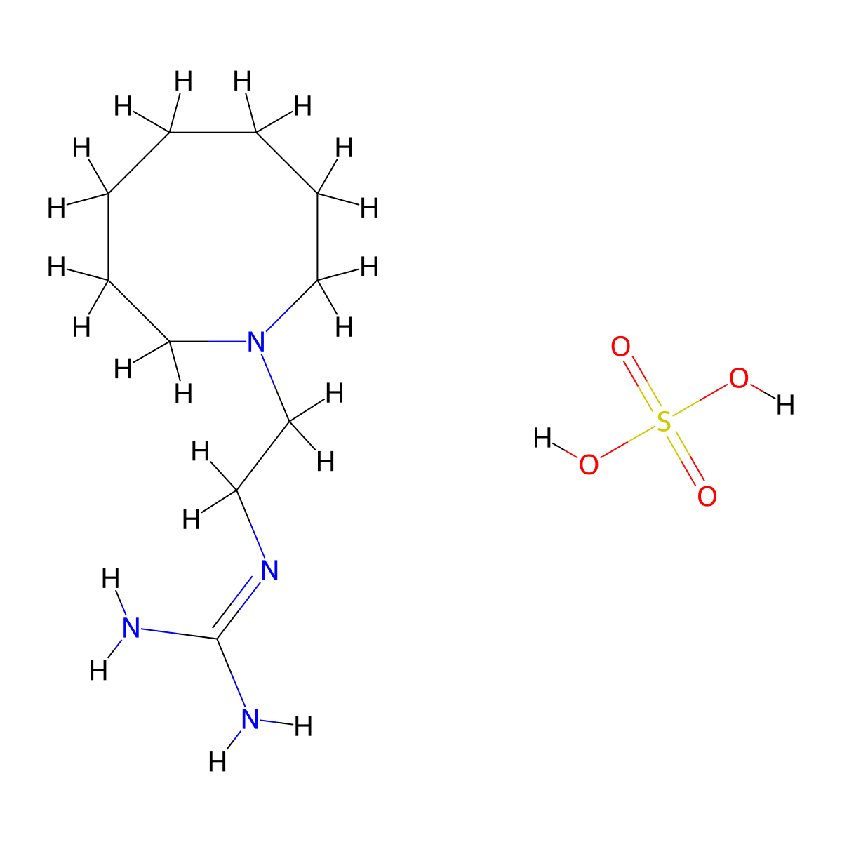 Guanethidine Monosulfate molecular structure, CAS 645-43-2