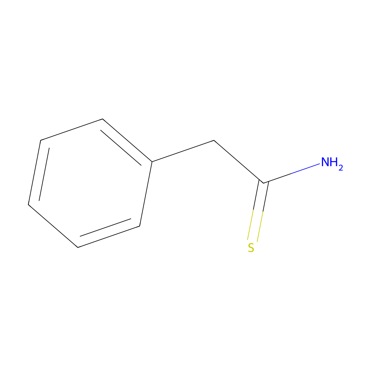2-Phenylethanethioamide molecular structure, CAS 645-54-5