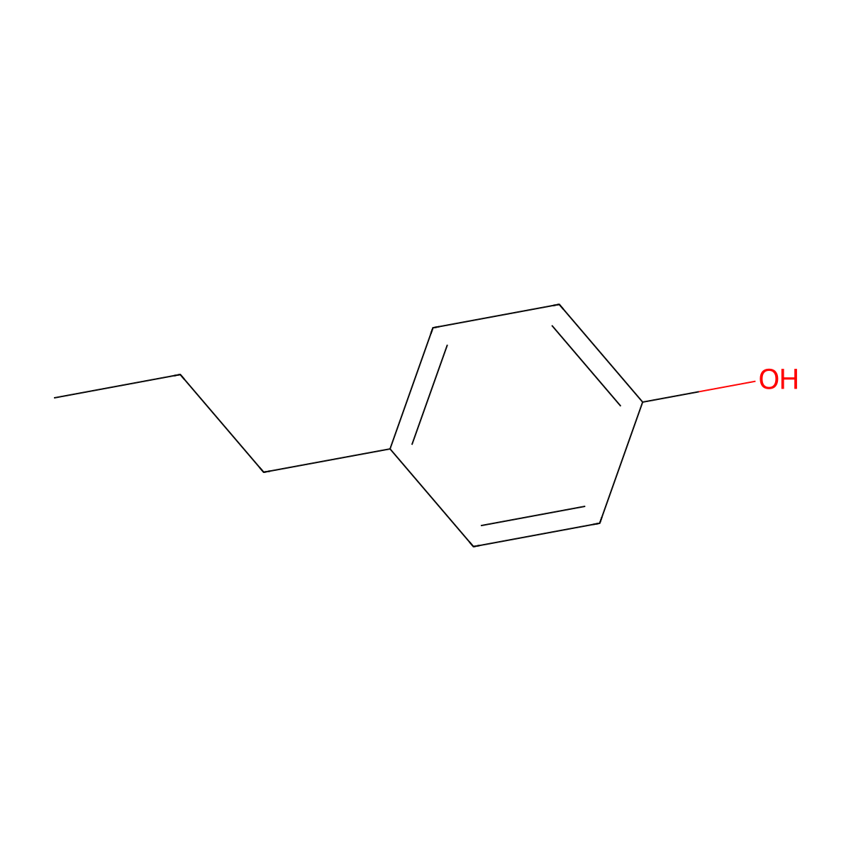 4-Propylphenol molecular structure, CAS 645-56-7