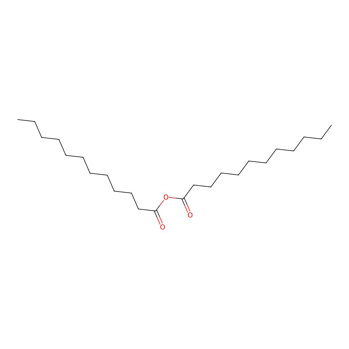 Lauric anhydride molecular structure, CAS 645-66-9