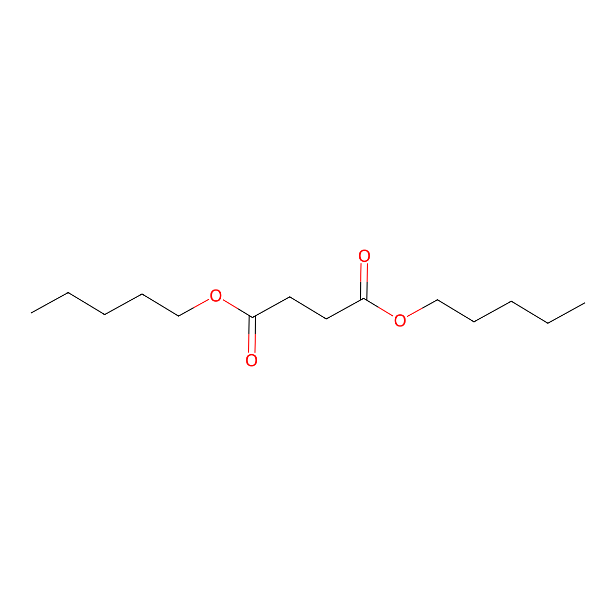 Dipentyl succinate molecular structure, CAS 645-69-2