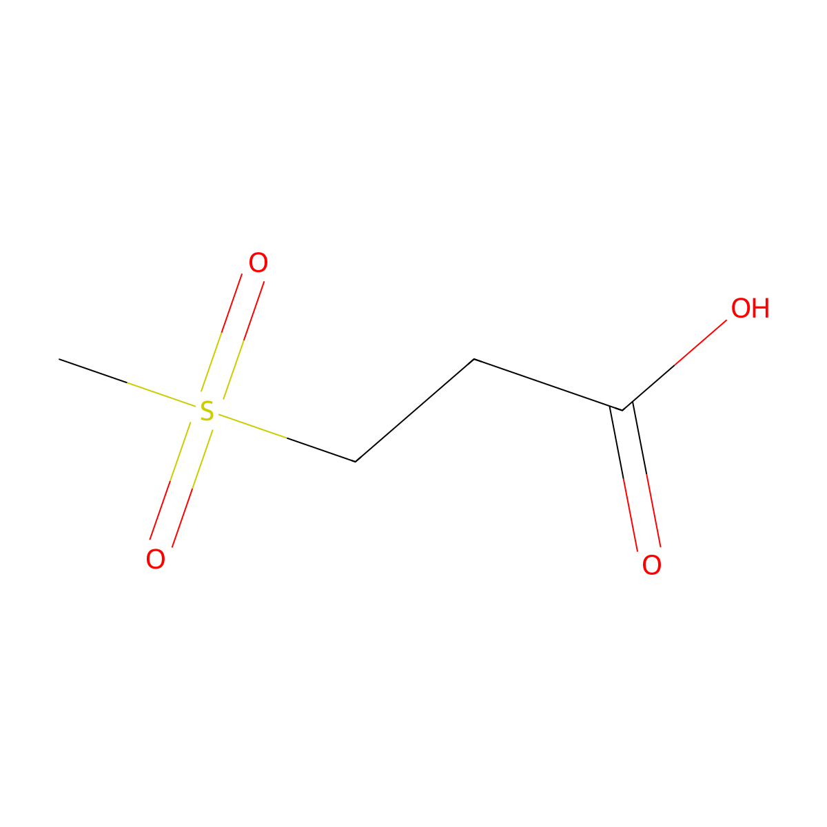 3-(Methylsulfonyl)propanoic acid molecular structure, CAS 645-83-0