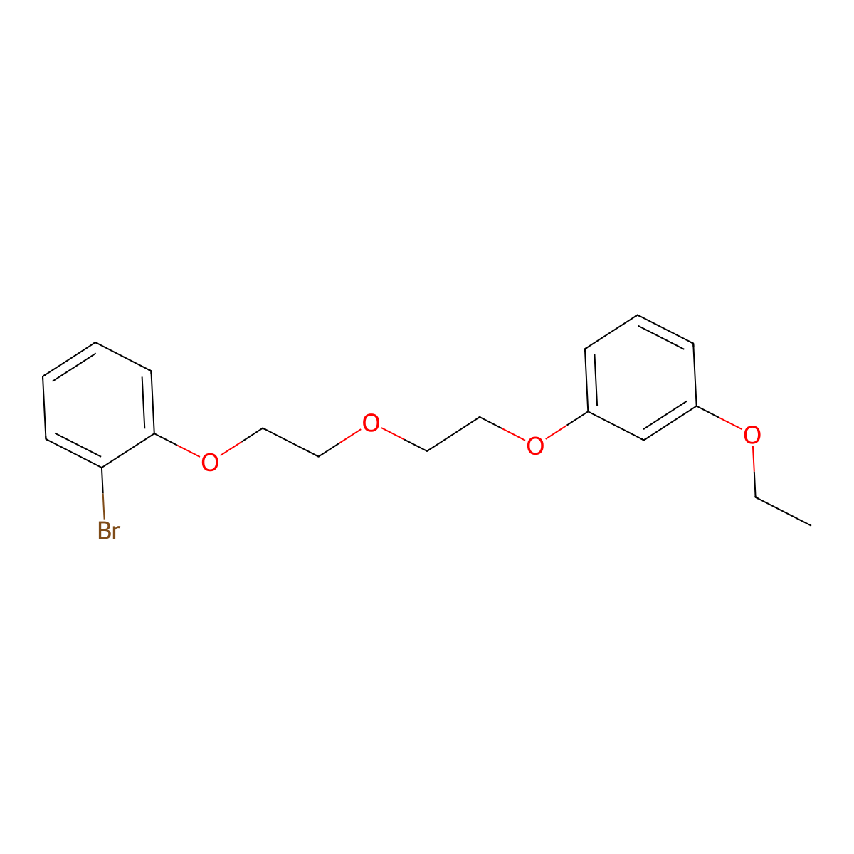 1-Bromo-2-[2-[2-(3-ethoxyphenoxy)ethoxy]ethoxy]benzene molecular structure, CAS 6450-27-7
