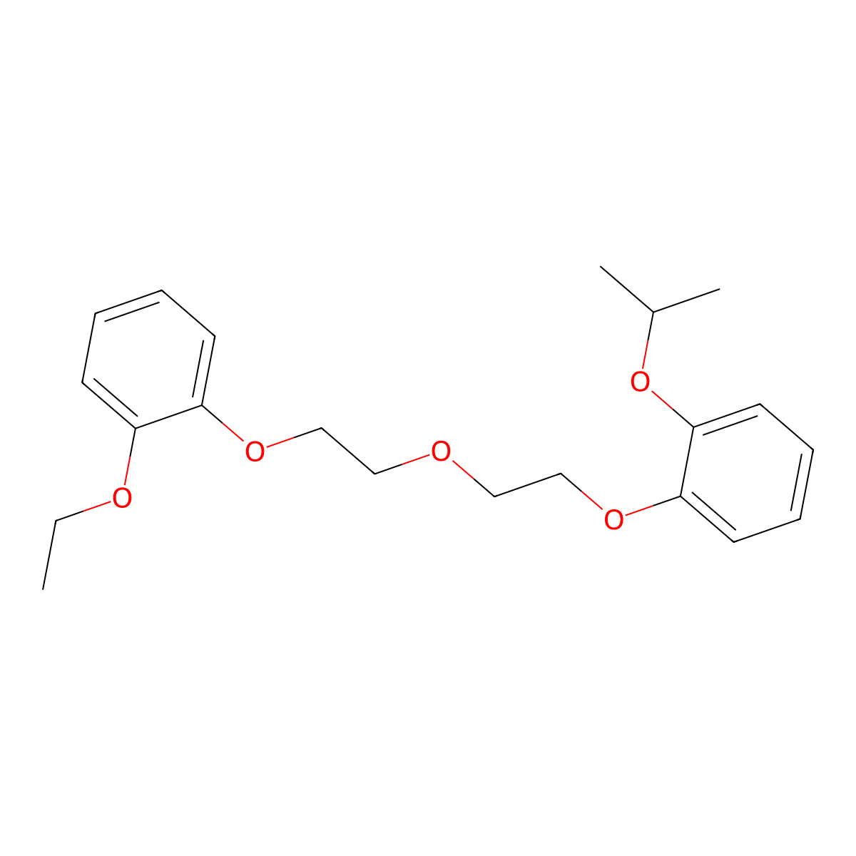 1-Ethoxy-2-[2-(2-{2-[(propan-2-yl)oxy]phenoxy}ethoxy)ethoxy]benzene molecular structure, CAS 6450-86-8
