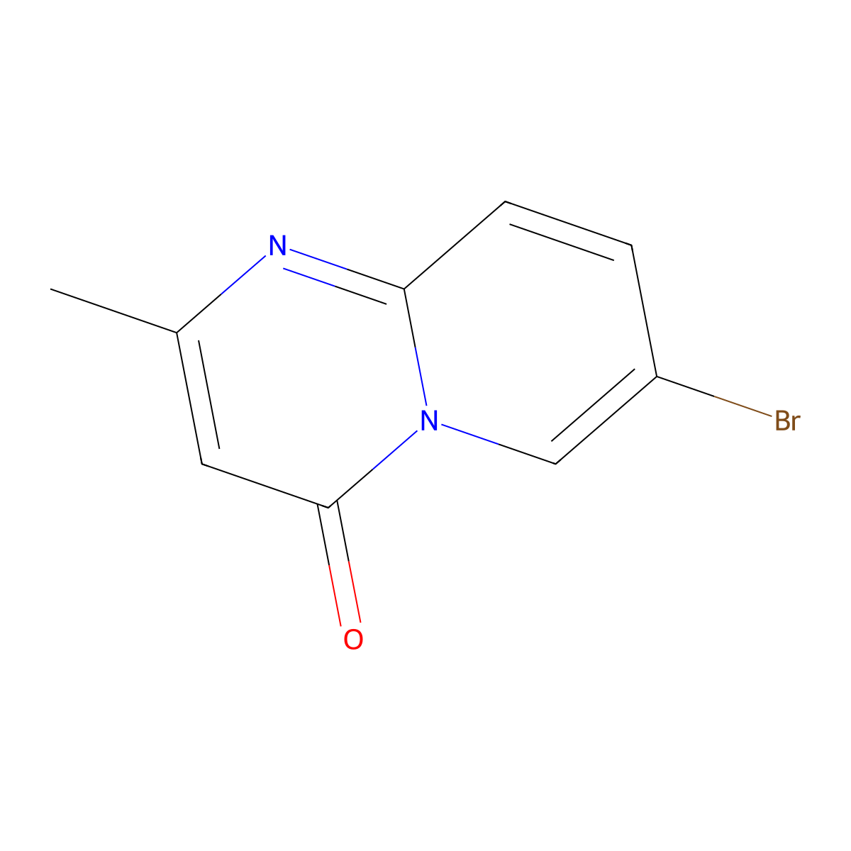 7-Bromo-2-methyl-4H-pyrido[1,2-a]pyrimidin-4-one molecular structure, CAS 64500-11-4