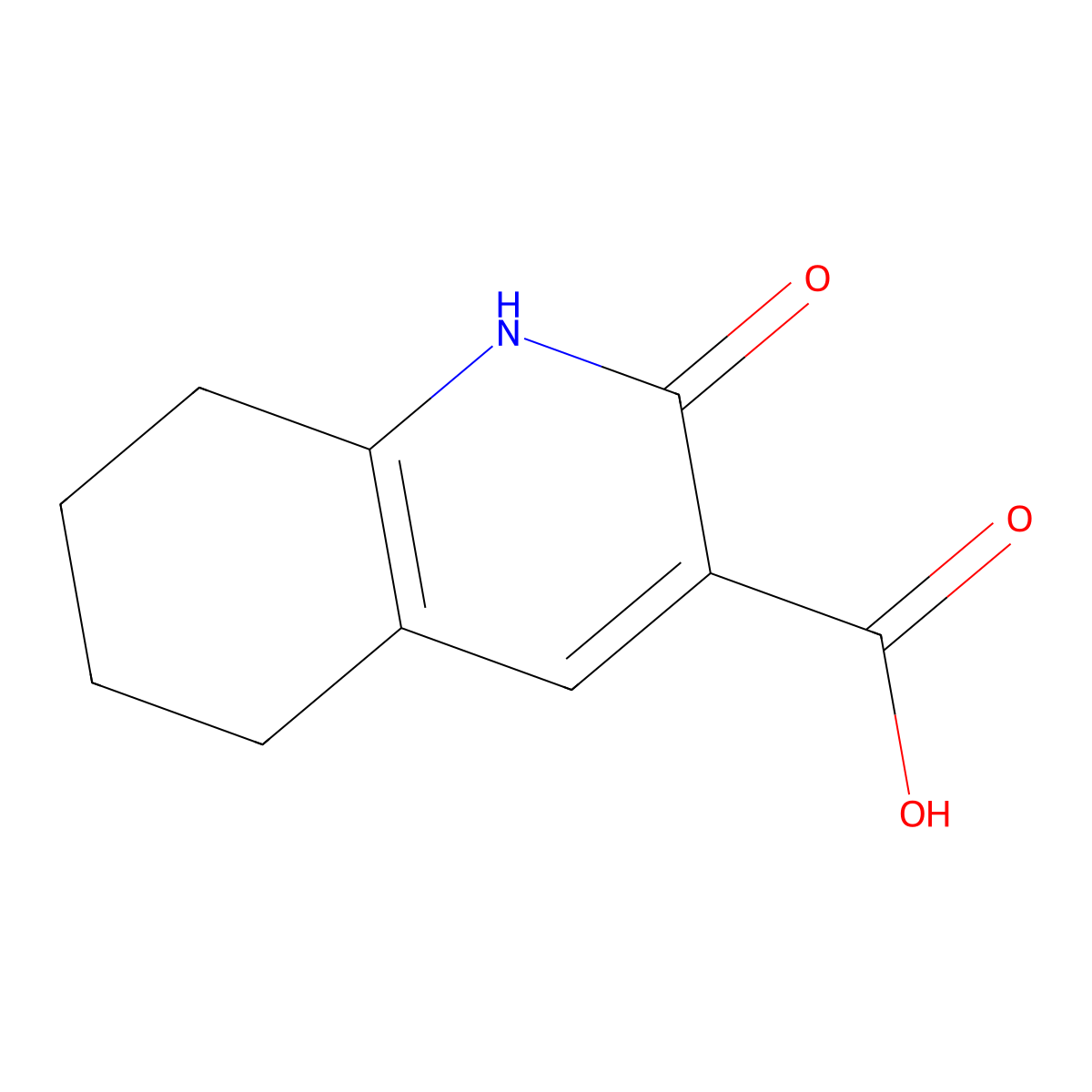 2-Oxo-1,2,5,6,7,8-hexahydroquinoline-3-carboxylic acid molecular structure, CAS 64500-54-5