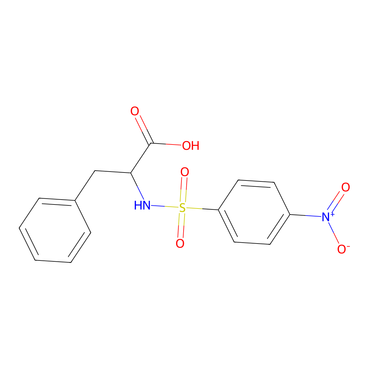 N-(4-Nitrophenylsulfonyl)-L-phenylalanine molecular structure, CAS 64501-87-7