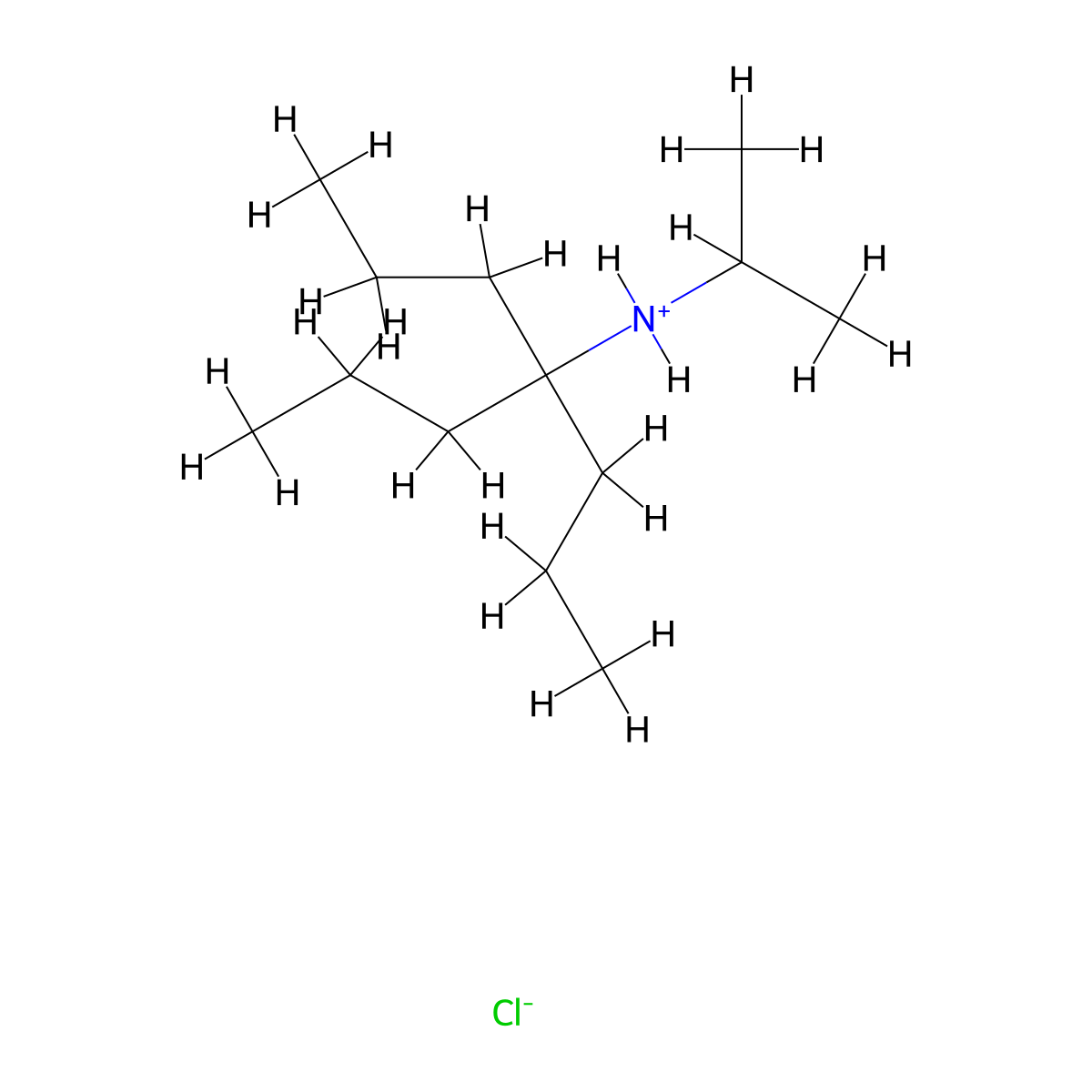 4-Heptanamine, N-(1-methylethyl)-4-propyl-, hydrochloride molecular structure, CAS 64502-34-7