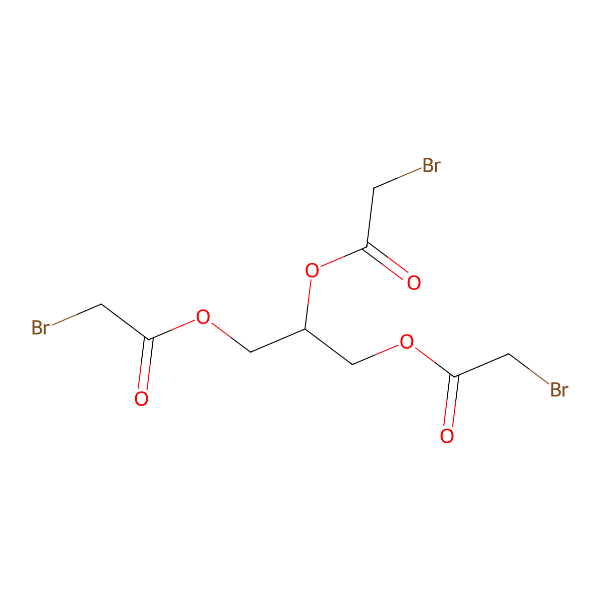 1,2,3-Propanetriyl tris(bromoacetate) molecular structure, CAS 64503-08-8