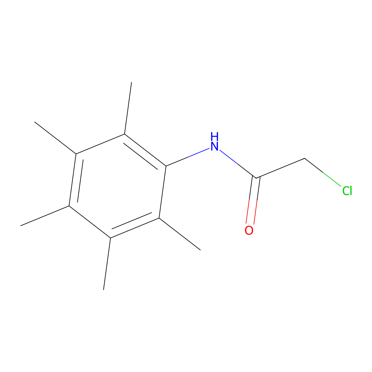 2-Chloro-N-(pentamethylphenyl)acetamide molecular structure, CAS 64503-43-1