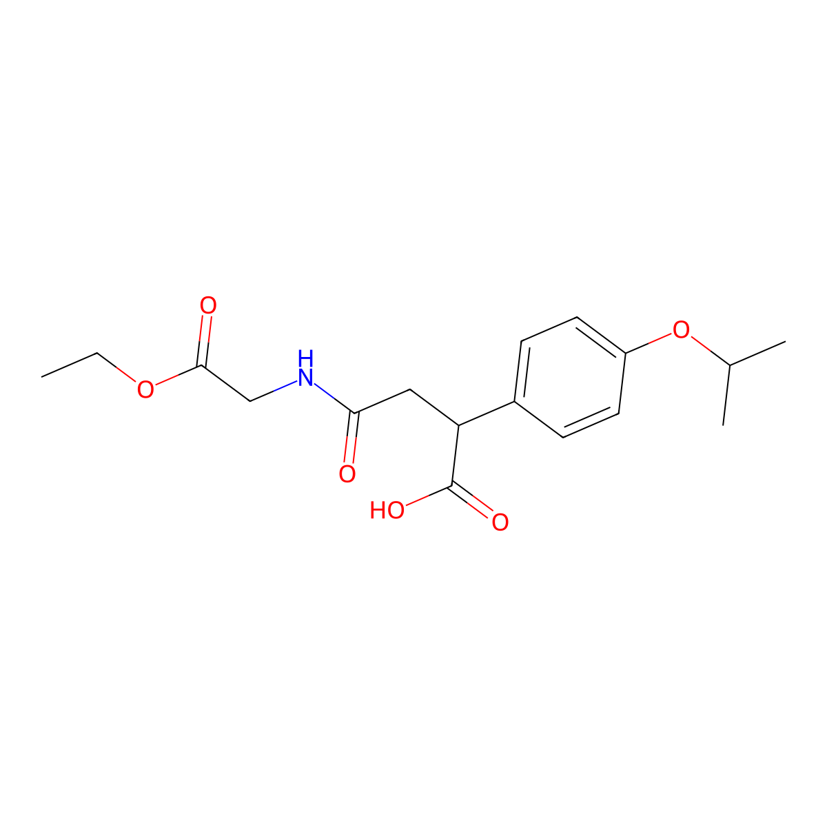 4-[(2-Ethoxy-2-oxoethyl)amino]-2-(4-isopropoxyphenyl)-4-oxobutanoic acid molecular structure, CAS 64505-43-7