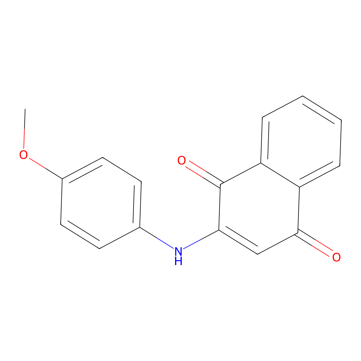 2-(4-Methoxyanilino)-1,4-naphthoquinone molecular structure, CAS 64505-52-8