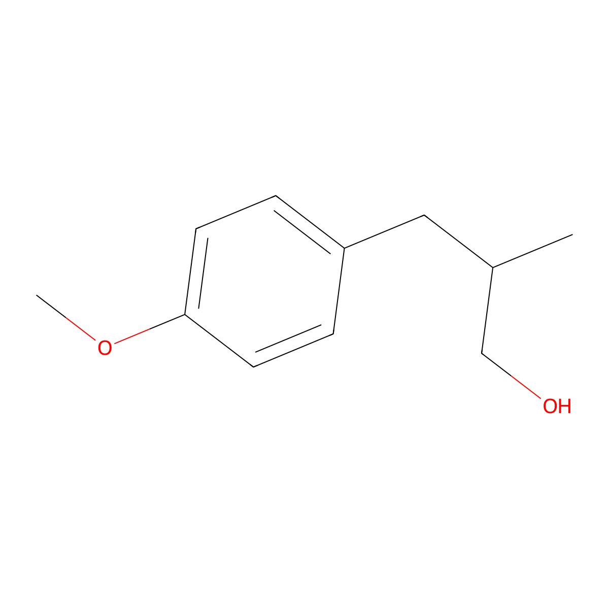 3-(4-Methoxyphenyl)-2-methylpropan-1-ol molecular structure, CAS 64506-21-4