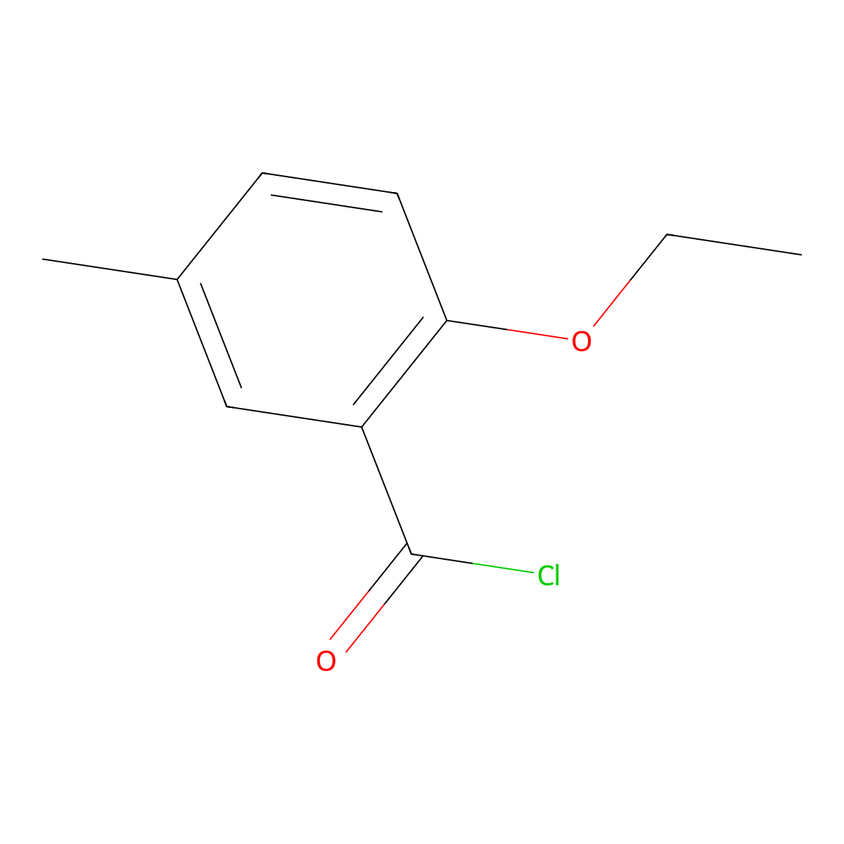 2-Ethoxy-5-methylbenzoyl chloride molecular structure, CAS 64507-09-1