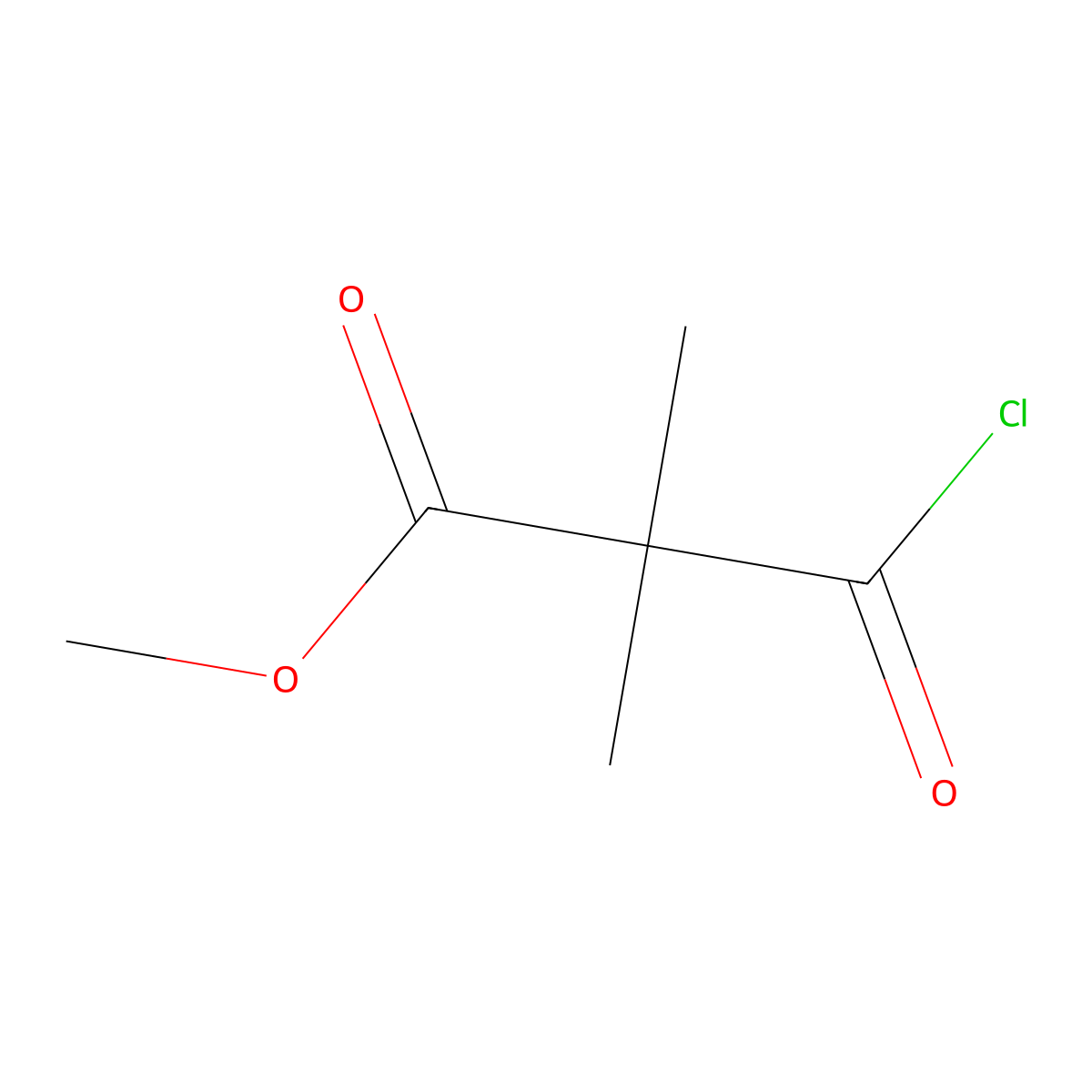 Methyl 3-chloro-2,2-dimethyl-3-oxopropanoate molecular structure, CAS 64507-20-6