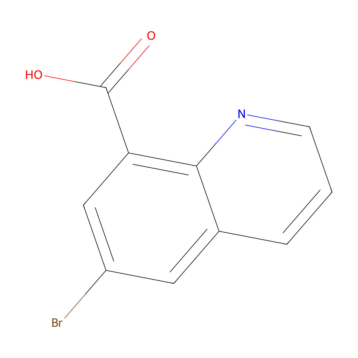 6-Bromo-8-quinolinecarboxylic acid molecular structure, CAS 64507-38-6