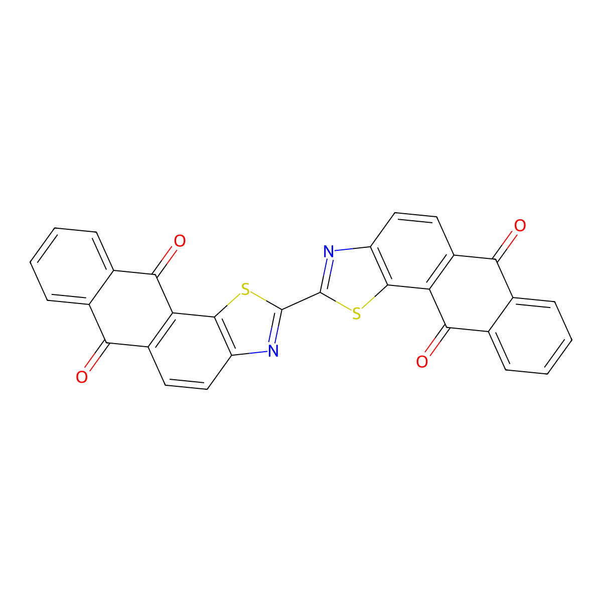 (2,2'-Bianthra(2,1-d)thiazole)-6,6',11,11'-tetraone molecular structure, CAS 6451-12-3