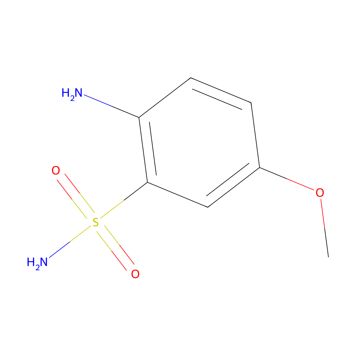 2-Amino-5-methoxybenzenesulfonamide molecular structure, CAS 6451-50-9