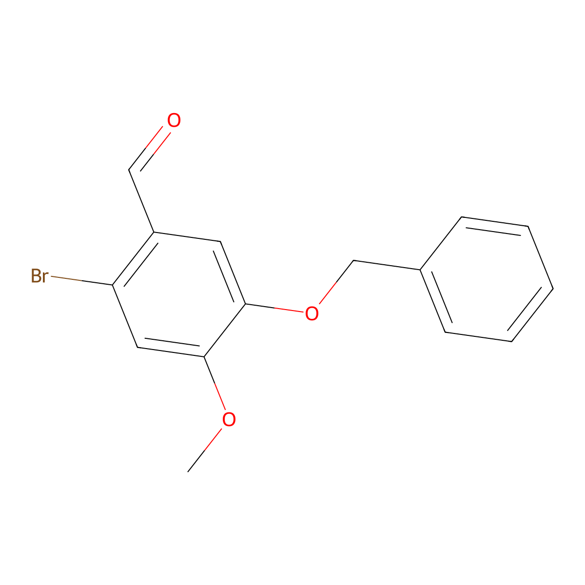 5-(Benzyloxy)-2-bromo-4-methoxybenzaldehyde molecular structure, CAS 6451-86-1