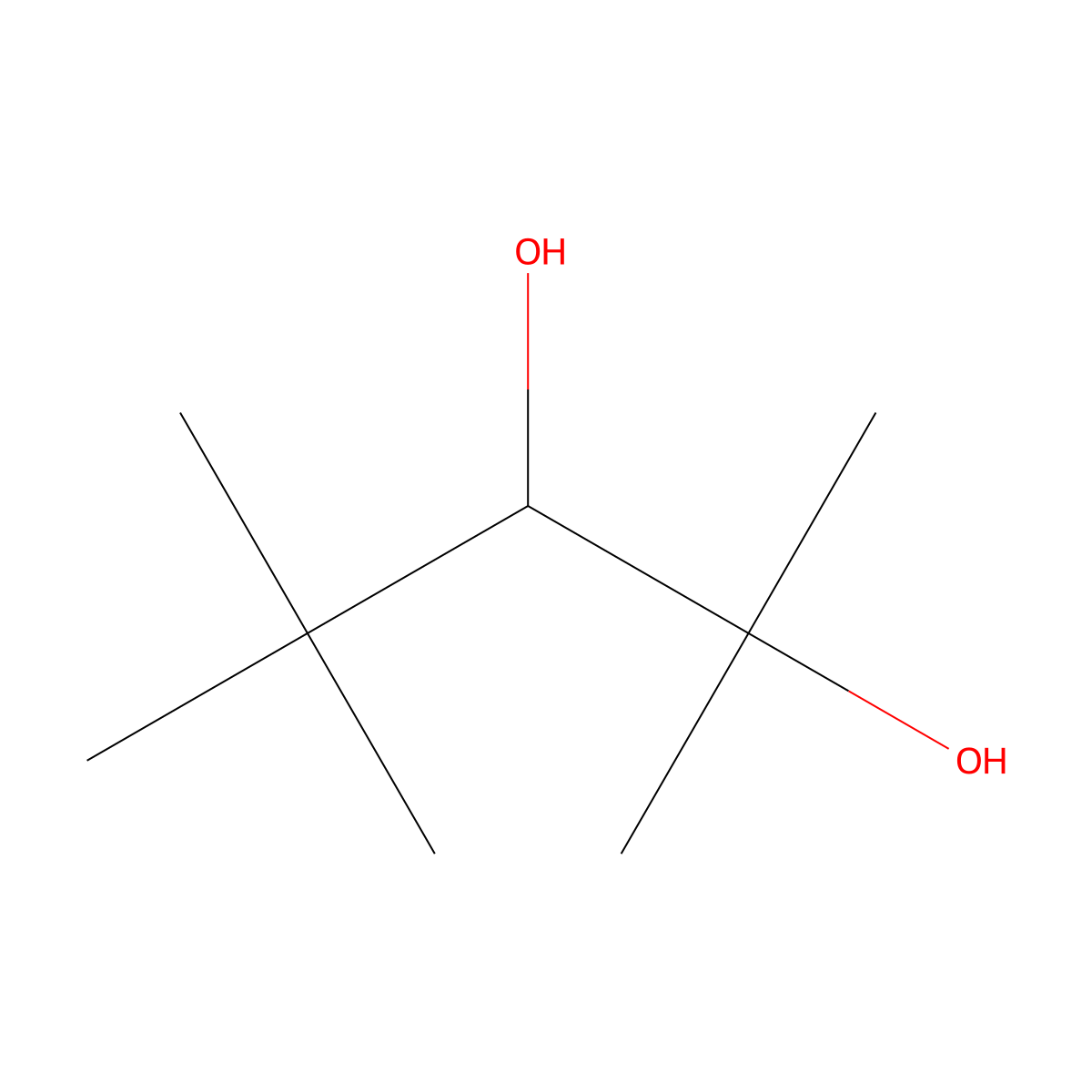 2,4,4-Trimethyl-2,3-pentanediol molecular structure, CAS 64512-96-5