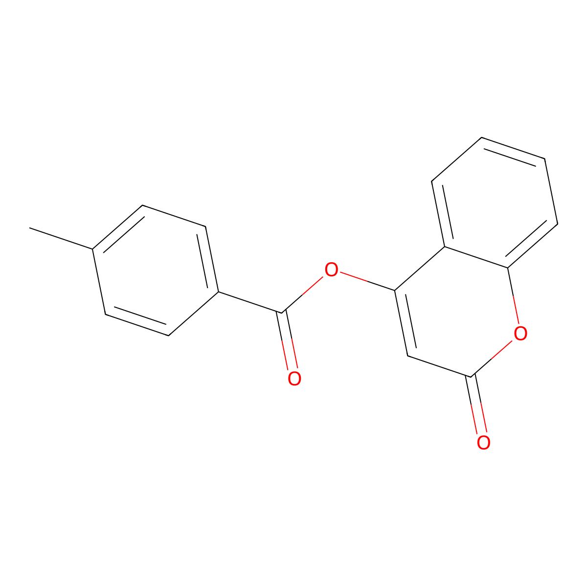 2-oxo-2H-chromen-4-yl 4-methylbenzoate molecular structure, CAS 64517-72-2