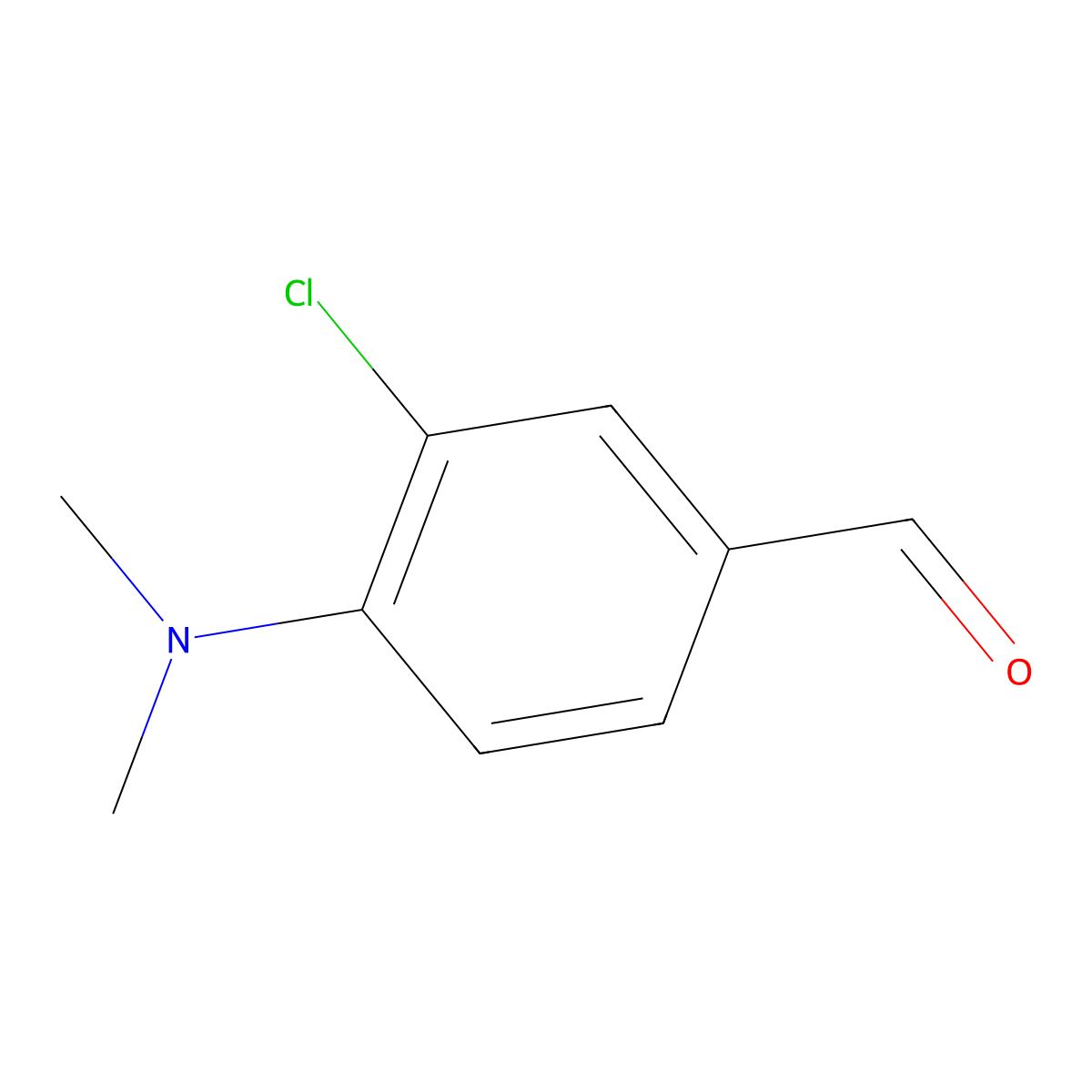 3-Chloro-4-(dimethylamino)benzaldehyde molecular structure, CAS 64519-09-1