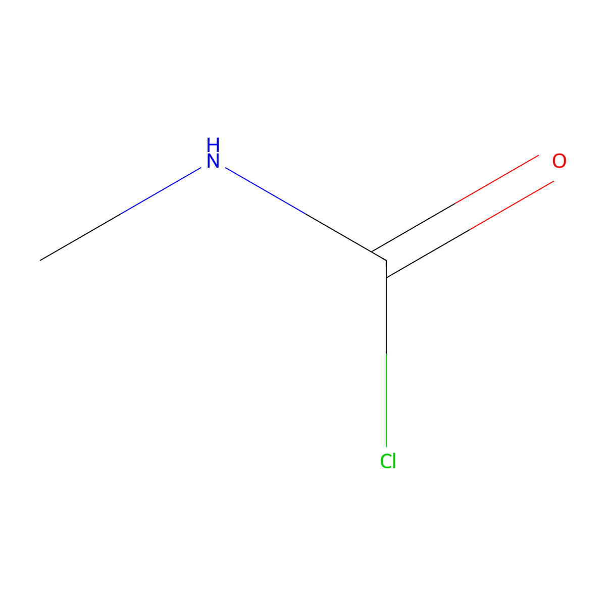 Methylcarbamoyl chloride molecular structure, CAS 6452-47-7