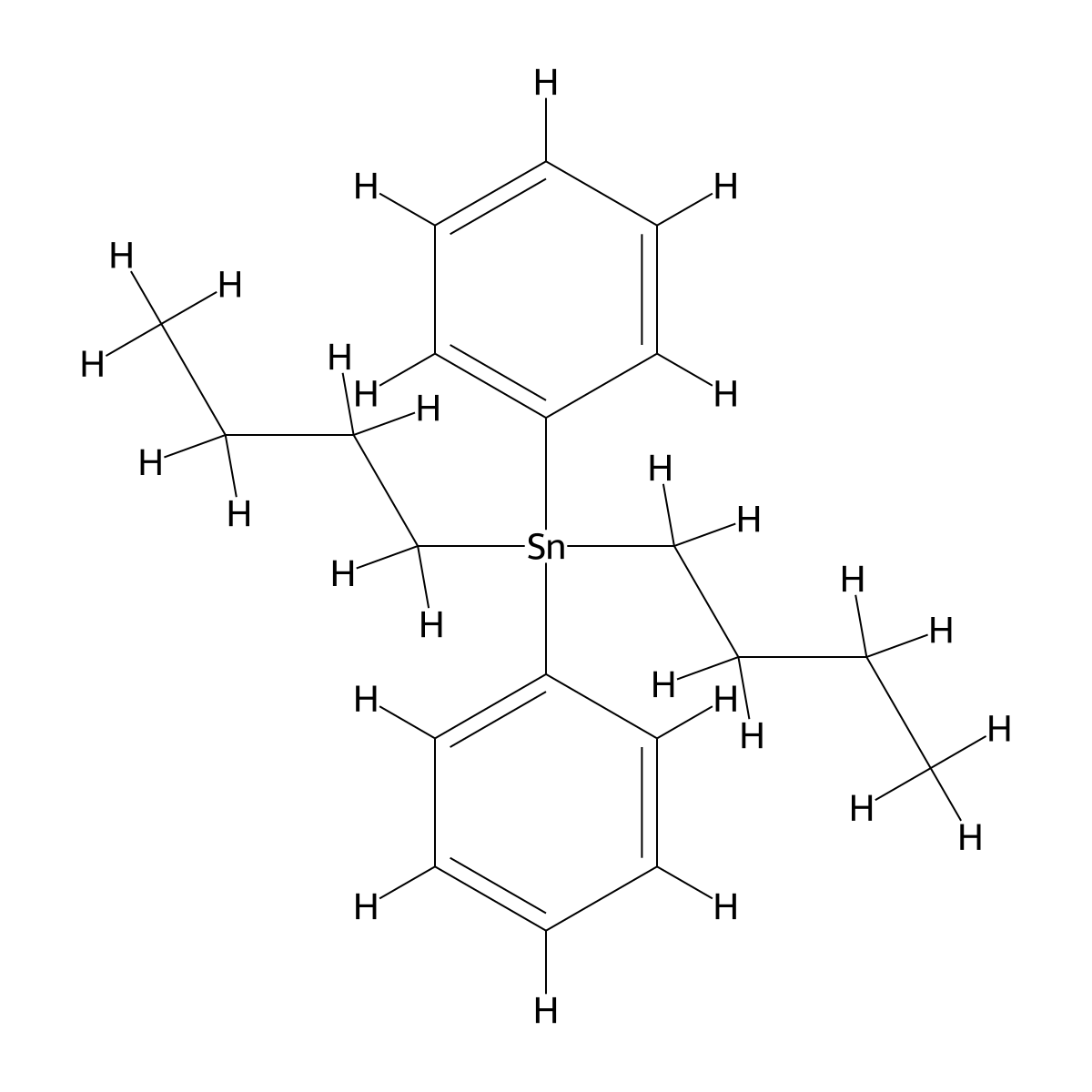 Dibutyldiphenylstannane molecular structure, CAS 6452-61-5