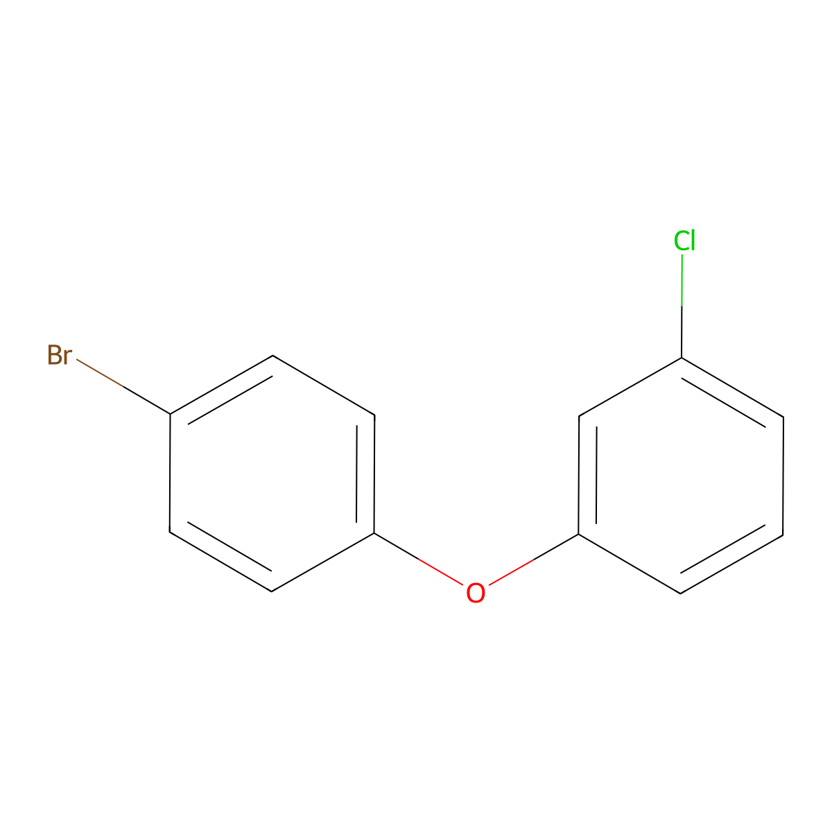 1-(4-Bromophenoxy)-3-chlorobenzene molecular structure, CAS 6452-65-9