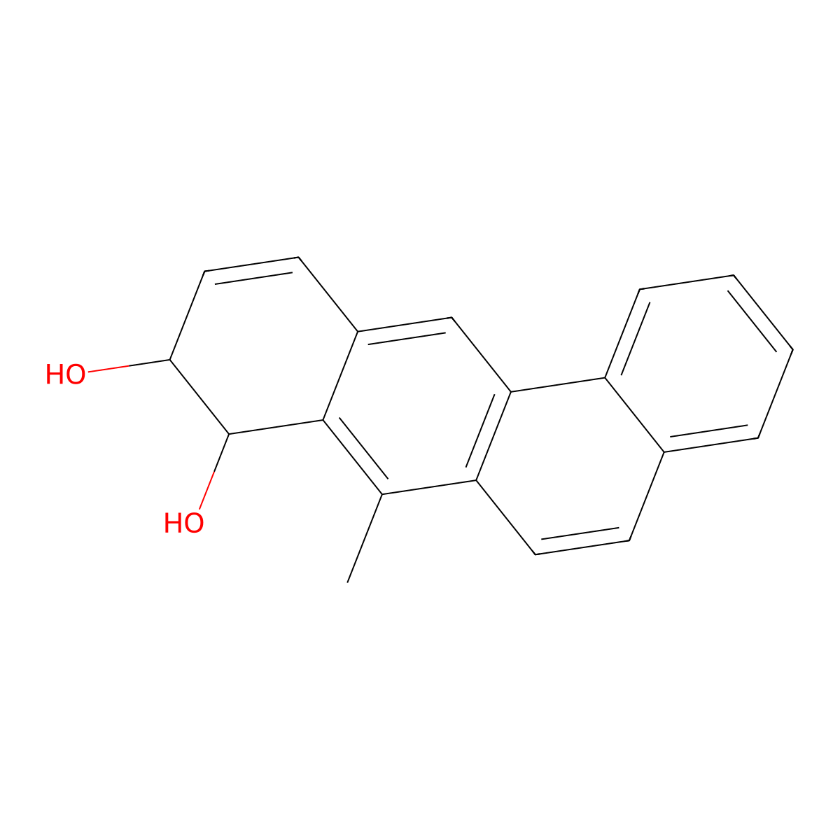 trans-7-Methylbenz(a)anthracene-8,9-dihydrodiol molecular structure, CAS 64521-15-9