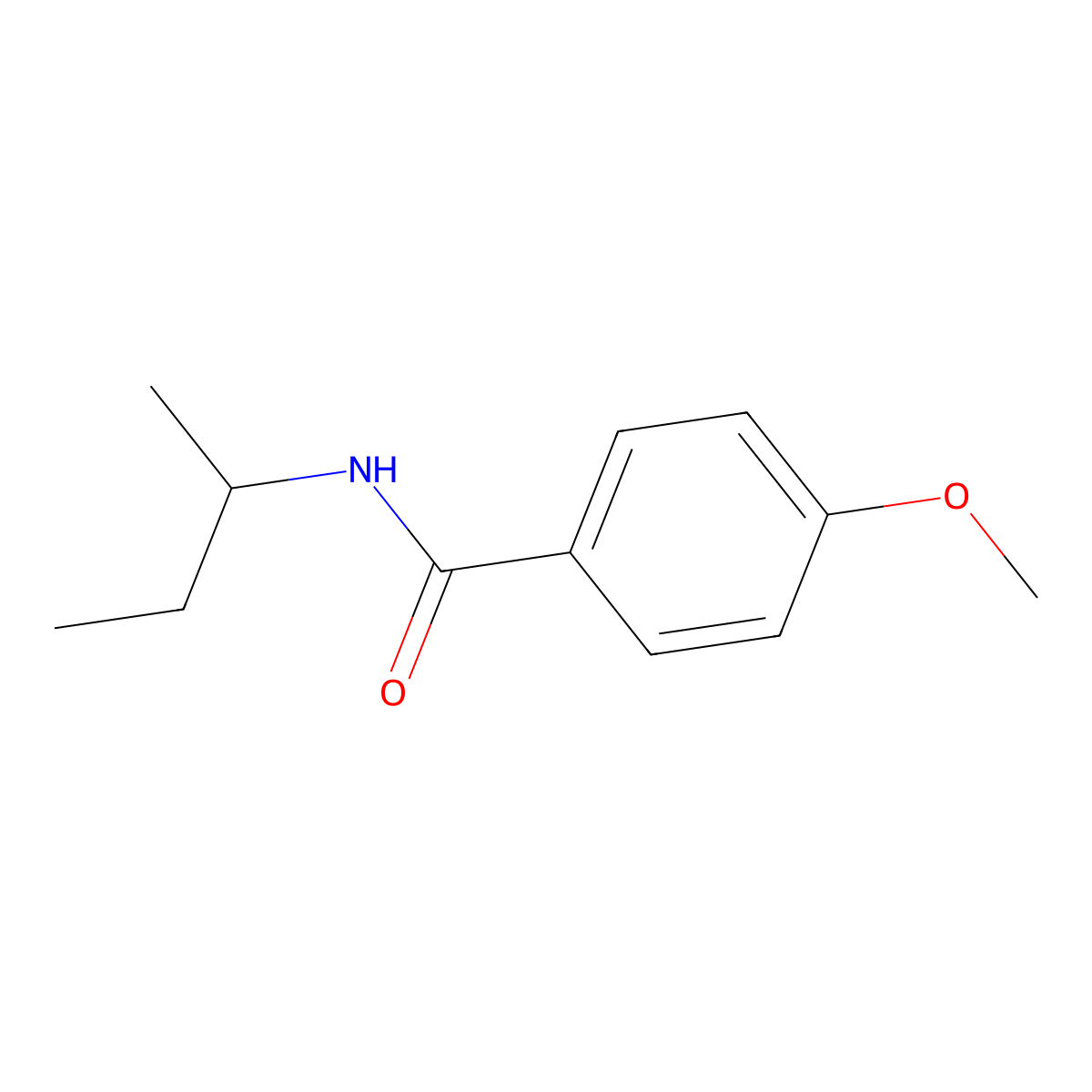 N-(butan-2-yl)-4-methoxybenzamide molecular structure, CAS 64524-87-4