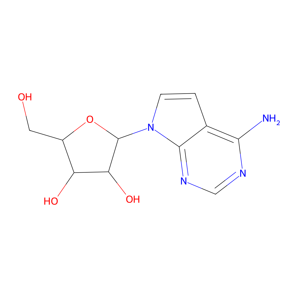 Xylotubercidin molecular structure, CAS 64526-29-0