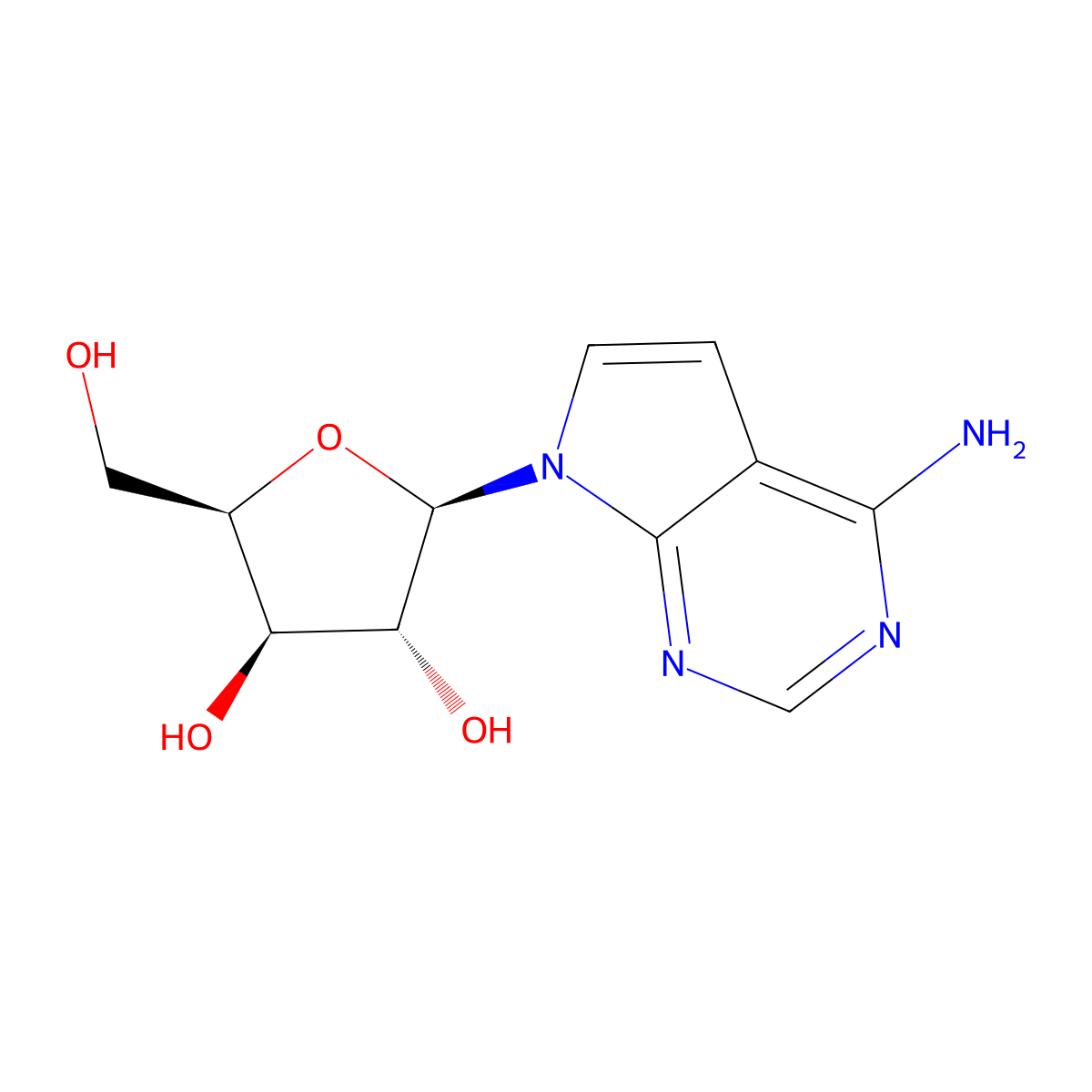 Xylotubercidin molecular structure, CAS 64526-29-0