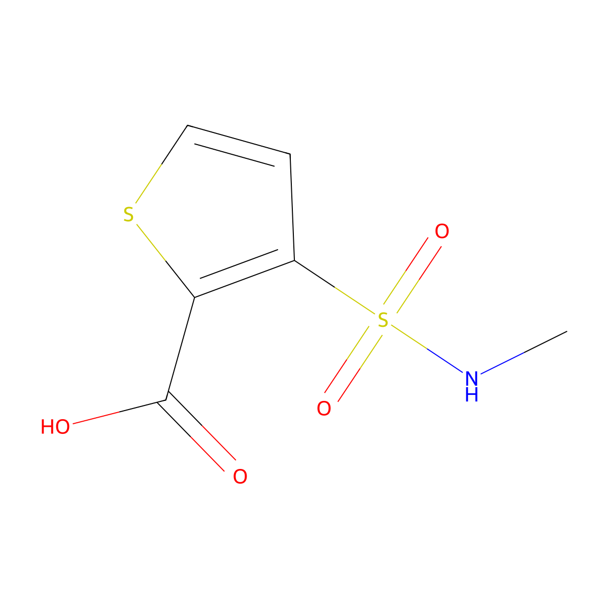 3-(Methylsulfamoyl)thiophene-2-carboxylic acid molecular structure, CAS 64527-92-0