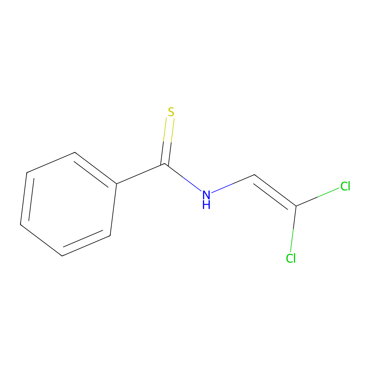 [(2,2-Dichlorovinyl)amino]phenylmethane-1-thione molecular structure, CAS 64528-31-0