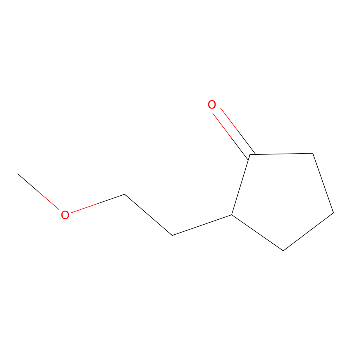 2-(2-Methoxyethyl)cyclopentan-1-one molecular structure, CAS 6453-14-1