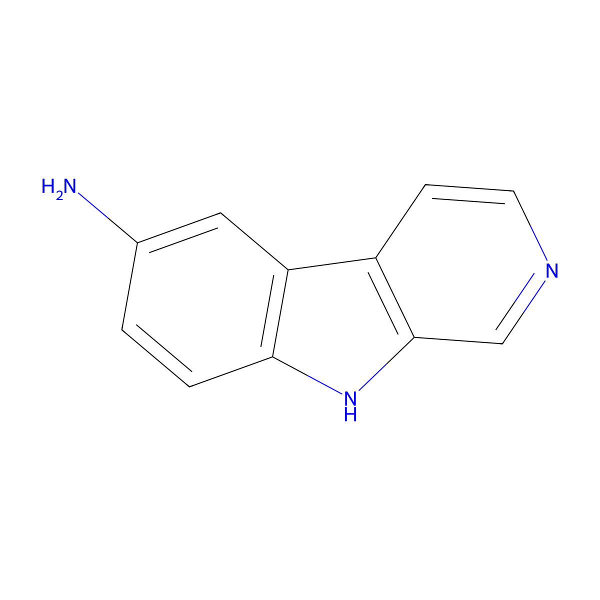 9H-pyrido[3,4-b]indol-6-amine molecular structure, CAS 6453-27-6