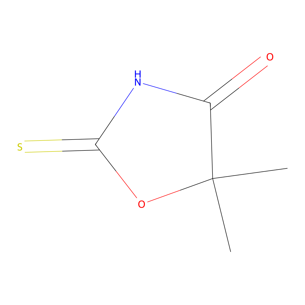 5,5-Dimethyl-2-thioxo-4-oxazolidinone molecular structure, CAS 6453-39-0