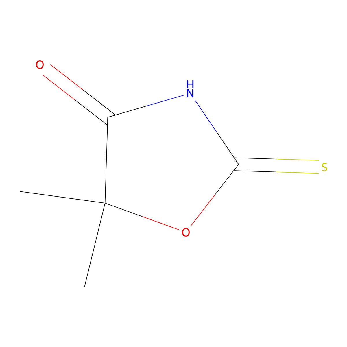 5,5-Dimethyl-2-thioxo-4-oxazolidinone molecular structure, CAS 6453-39-0