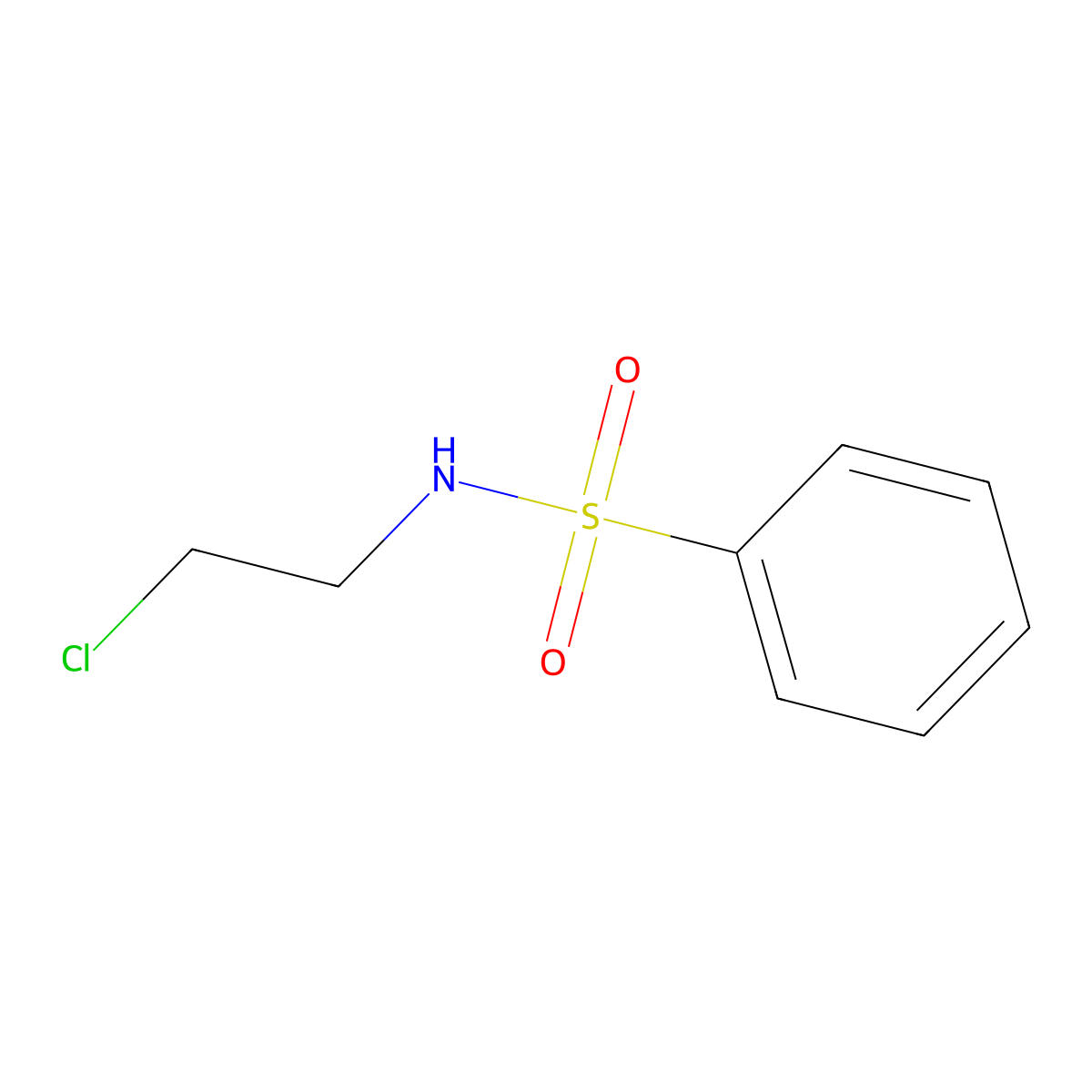N-(2-chloroethyl)benzenesulfonamide molecular structure, CAS 6453-86-7