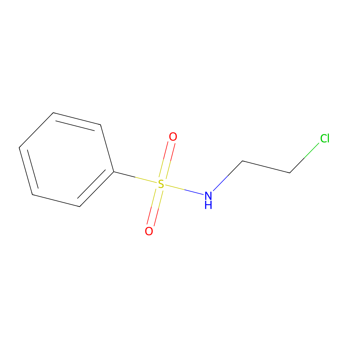 N-(2-chloroethyl)benzenesulfonamide molecular structure, CAS 6453-86-7