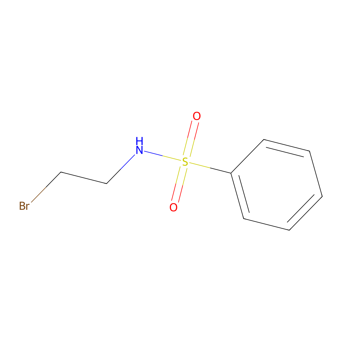 N-(2-bromoethyl)benzenesulfonamide molecular structure, CAS 6453-88-9