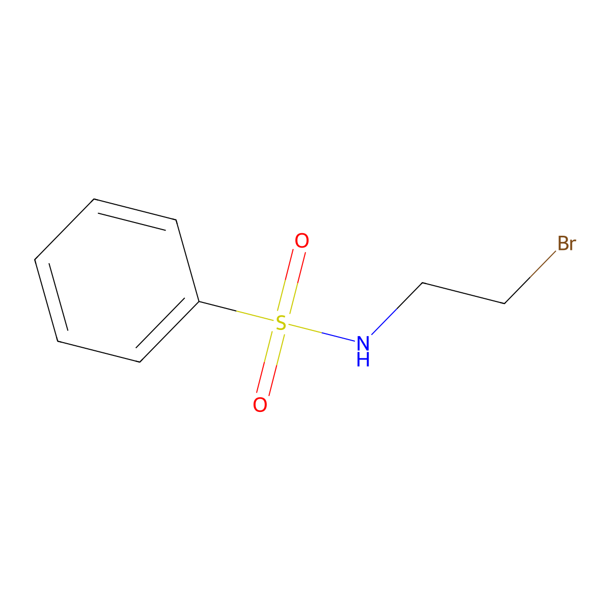 N-(2-bromoethyl)benzenesulfonamide molecular structure, CAS 6453-88-9