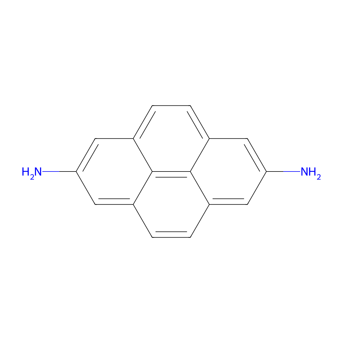 Pyrene-2,7-diamine molecular structure, CAS 64535-41-7