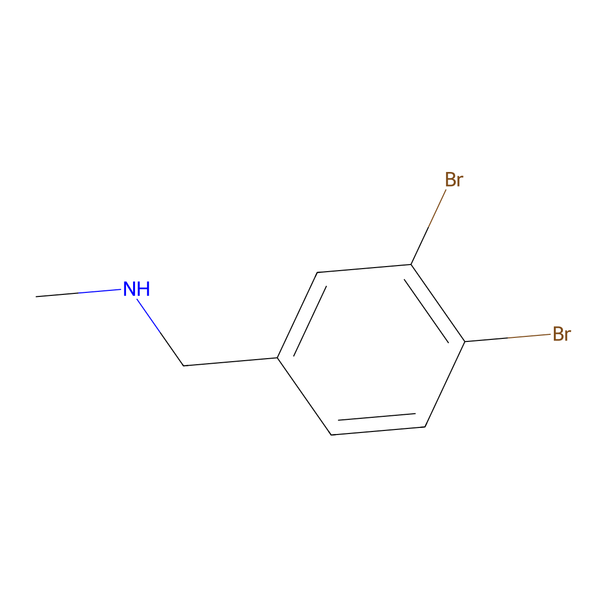 [(3,4-Dibromophenyl)methyl](methyl)amine molecular structure, CAS 645378-61-6