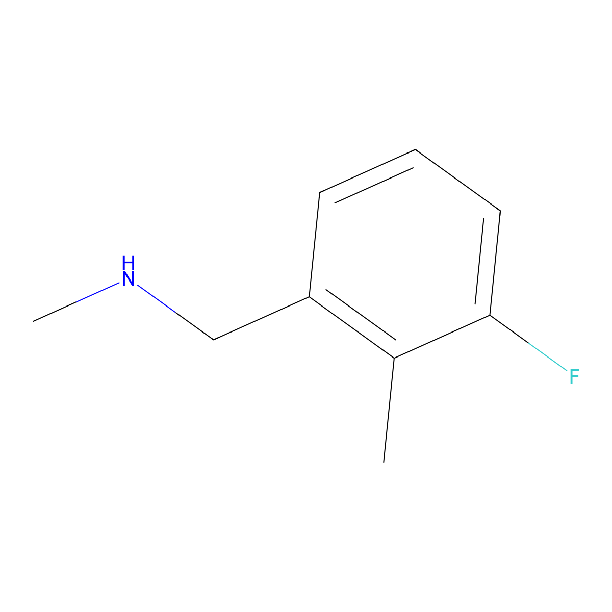 1-(3-Fluoro-2-methylphenyl)-N-methylmethanamine molecular structure, CAS 645378-63-8
