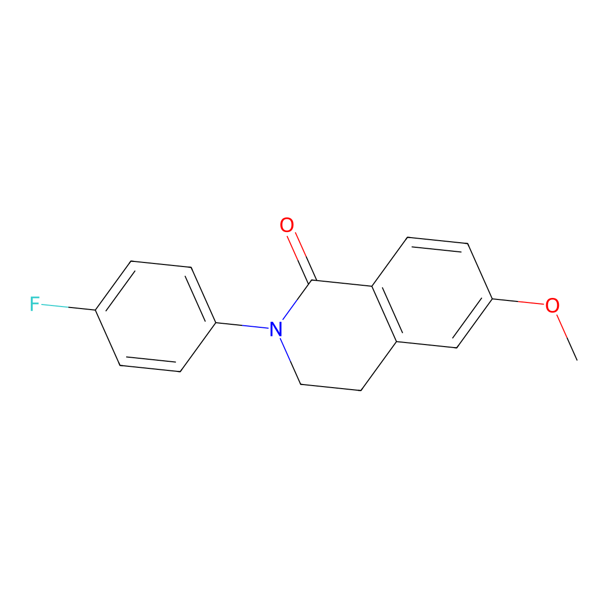 2-(4-fluorophenyl)-6-methoxy-3,4-dihydroisoquinolin-1(2H)-one molecular structure, CAS 645388-75-6