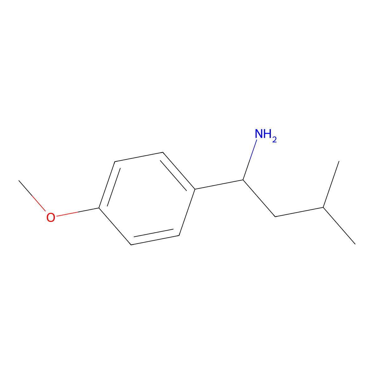 1-(4-Methoxyphenyl)-3-methylbutan-1-amine molecular structure, CAS 645391-82-8