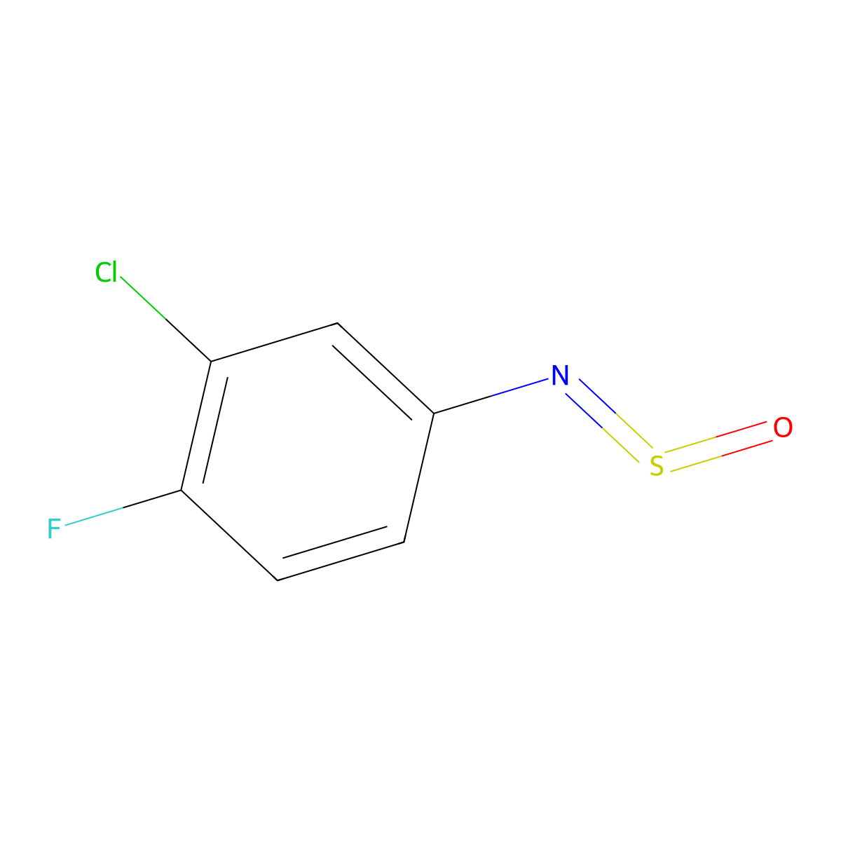 2-Chloro-1-fluoro-4-(sulfinylamino)benzene molecular structure, CAS 645395-29-5