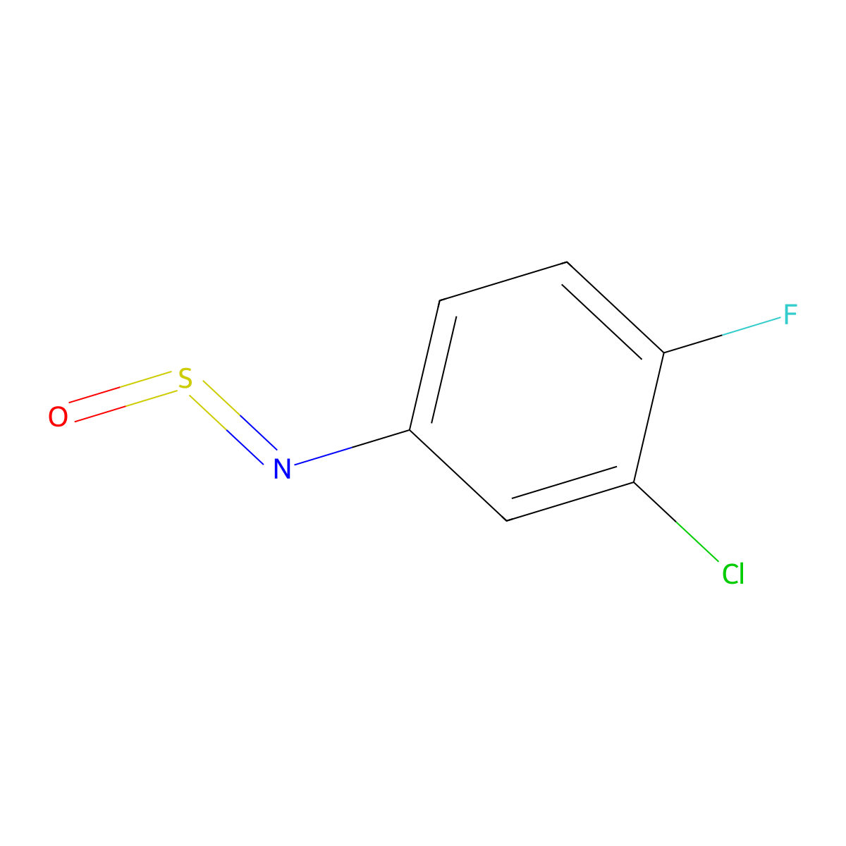 2-Chloro-1-fluoro-4-(sulfinylamino)benzene molecular structure, CAS 645395-29-5